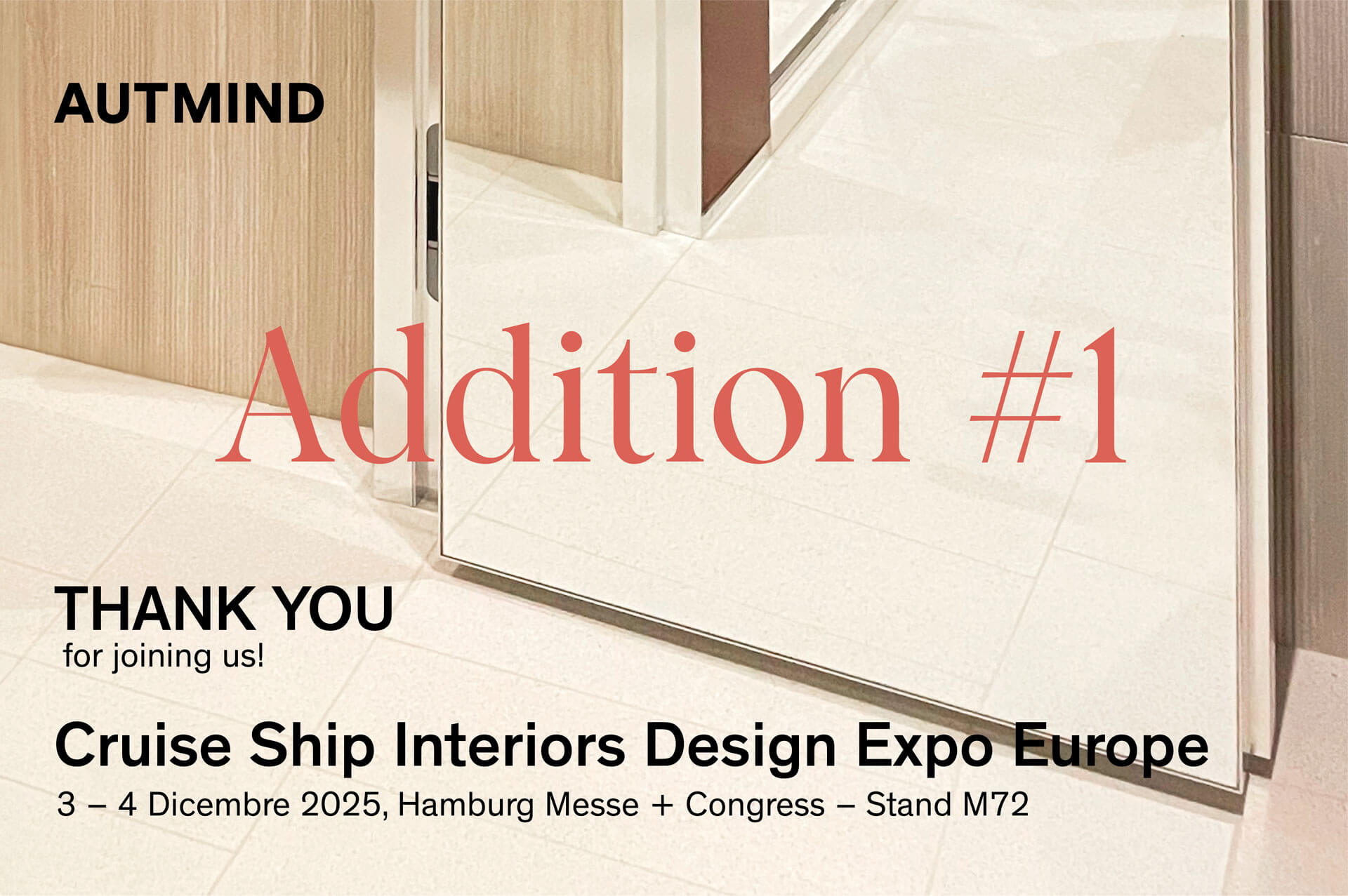 Grazie per la tua visita allo stand Autmind al Cruise Ship Interiors Design Expo Europe